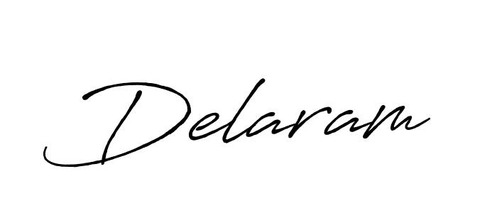 Design your own signature with our free online signature maker. With this signature software, you can create a handwritten (Antro_Vectra_Bolder) signature for name Delaram. Delaram signature style 7 images and pictures png