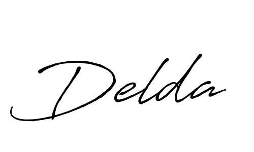Delda stylish signature style. Best Handwritten Sign (Antro_Vectra_Bolder) for my name. Handwritten Signature Collection Ideas for my name Delda. Delda signature style 7 images and pictures png