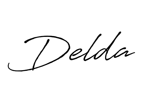 Make a beautiful signature design for name Delda. With this signature (Antro_Vectra_Bolder) style, you can create a handwritten signature for free. Delda signature style 7 images and pictures png