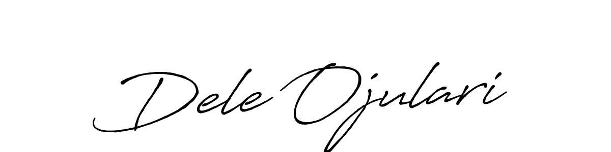 It looks lik you need a new signature style for name Dele Ojulari. Design unique handwritten (Antro_Vectra_Bolder) signature with our free signature maker in just a few clicks. Dele Ojulari signature style 7 images and pictures png