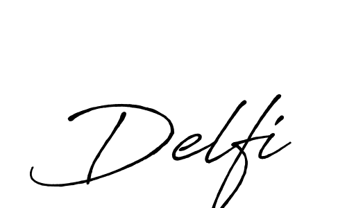 Design your own signature with our free online signature maker. With this signature software, you can create a handwritten (Antro_Vectra_Bolder) signature for name Delfi. Delfi signature style 7 images and pictures png