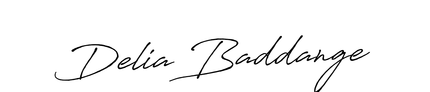 Make a beautiful signature design for name Delia Baddange. With this signature (Antro_Vectra_Bolder) style, you can create a handwritten signature for free. Delia Baddange signature style 7 images and pictures png