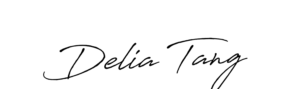 Delia Tang stylish signature style. Best Handwritten Sign (Antro_Vectra_Bolder) for my name. Handwritten Signature Collection Ideas for my name Delia Tang. Delia Tang signature style 7 images and pictures png