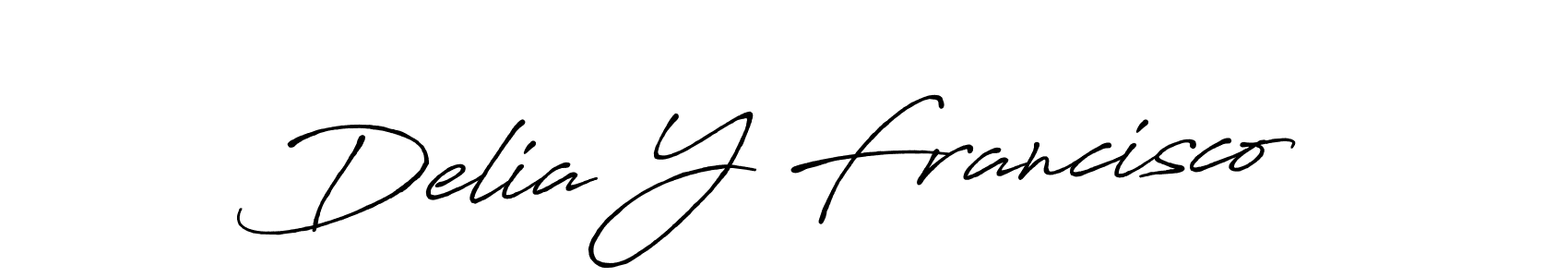Make a beautiful signature design for name Delia Y Francisco. Use this online signature maker to create a handwritten signature for free. Delia Y Francisco signature style 7 images and pictures png