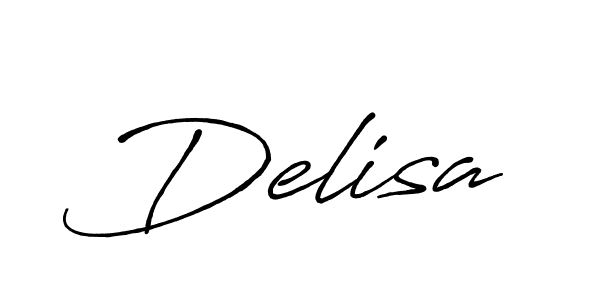 How to make Delisa name signature. Use Antro_Vectra_Bolder style for creating short signs online. This is the latest handwritten sign. Delisa signature style 7 images and pictures png