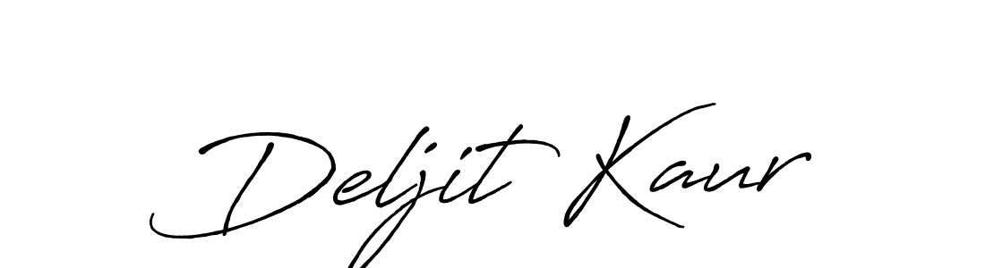 Create a beautiful signature design for name Deljit Kaur. With this signature (Antro_Vectra_Bolder) fonts, you can make a handwritten signature for free. Deljit Kaur signature style 7 images and pictures png