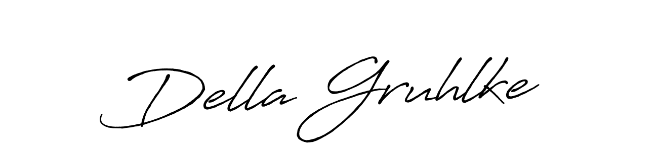 Della Gruhlke stylish signature style. Best Handwritten Sign (Antro_Vectra_Bolder) for my name. Handwritten Signature Collection Ideas for my name Della Gruhlke. Della Gruhlke signature style 7 images and pictures png