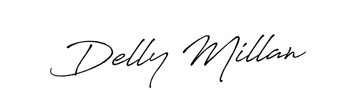 Make a short Delly Millan signature style. Manage your documents anywhere anytime using Antro_Vectra_Bolder. Create and add eSignatures, submit forms, share and send files easily. Delly Millan signature style 7 images and pictures png