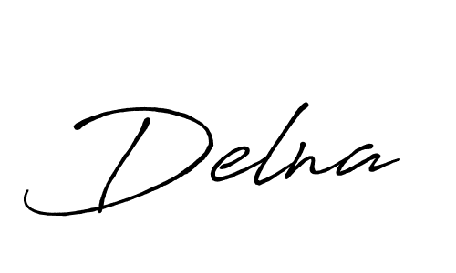 How to make Delna name signature. Use Antro_Vectra_Bolder style for creating short signs online. This is the latest handwritten sign. Delna signature style 7 images and pictures png