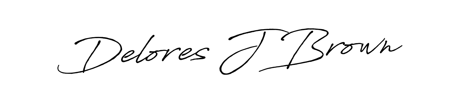 Make a beautiful signature design for name Delores J Brown. With this signature (Antro_Vectra_Bolder) style, you can create a handwritten signature for free. Delores J Brown signature style 7 images and pictures png