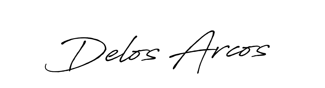 Create a beautiful signature design for name Delos Arcos. With this signature (Antro_Vectra_Bolder) fonts, you can make a handwritten signature for free. Delos Arcos signature style 7 images and pictures png