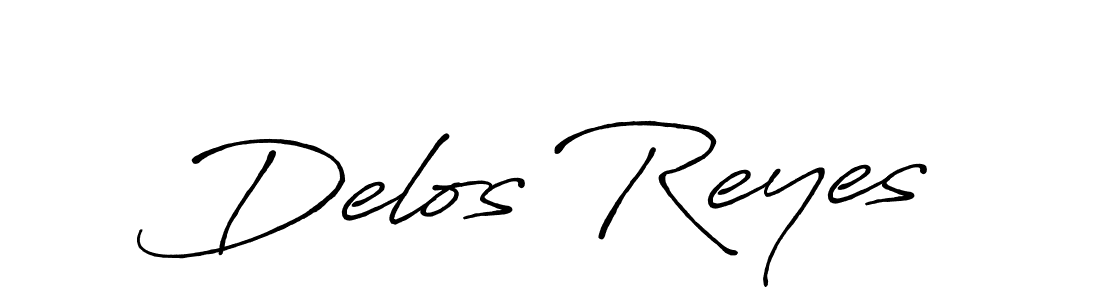 Delos Reyes stylish signature style. Best Handwritten Sign (Antro_Vectra_Bolder) for my name. Handwritten Signature Collection Ideas for my name Delos Reyes. Delos Reyes signature style 7 images and pictures png