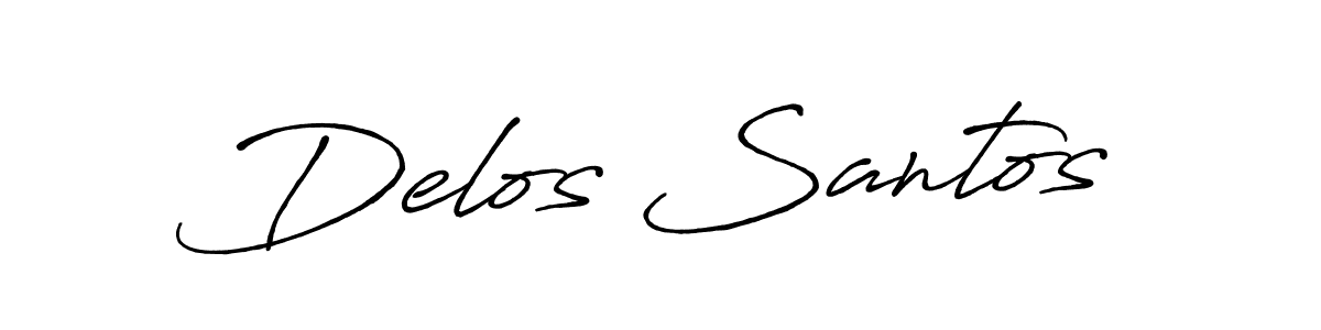 The best way (Antro_Vectra_Bolder) to make a short signature is to pick only two or three words in your name. The name Delos Santos include a total of six letters. For converting this name. Delos Santos signature style 7 images and pictures png