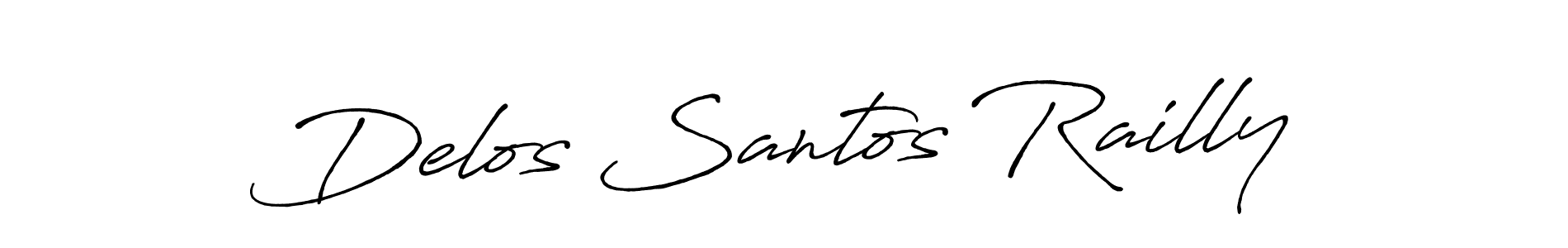 The best way (Antro_Vectra_Bolder) to make a short signature is to pick only two or three words in your name. The name Delos Santos Railly include a total of six letters. For converting this name. Delos Santos Railly signature style 7 images and pictures png