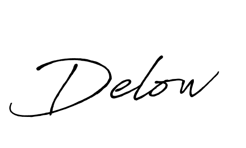 Delow stylish signature style. Best Handwritten Sign (Antro_Vectra_Bolder) for my name. Handwritten Signature Collection Ideas for my name Delow. Delow signature style 7 images and pictures png