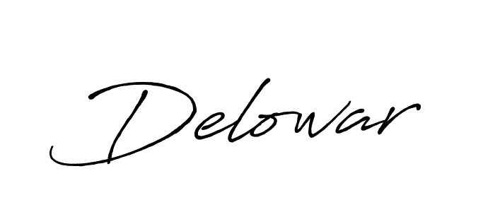 Design your own signature with our free online signature maker. With this signature software, you can create a handwritten (Antro_Vectra_Bolder) signature for name Delowar. Delowar signature style 7 images and pictures png