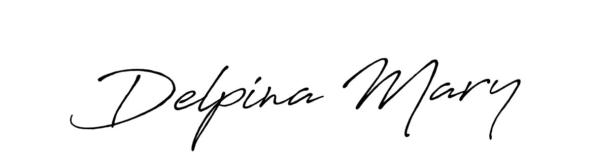 Create a beautiful signature design for name Delpina Mary. With this signature (Antro_Vectra_Bolder) fonts, you can make a handwritten signature for free. Delpina Mary signature style 7 images and pictures png