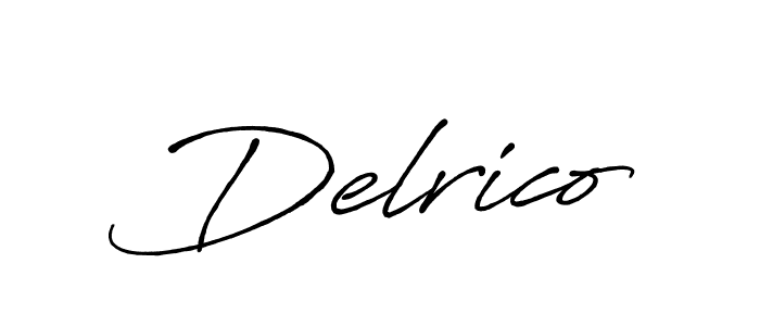 Make a beautiful signature design for name Delrico. With this signature (Antro_Vectra_Bolder) style, you can create a handwritten signature for free. Delrico signature style 7 images and pictures png