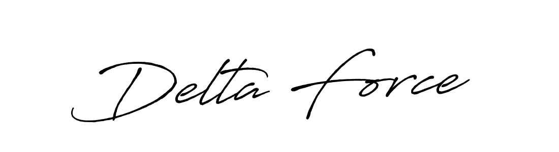 How to make Delta Force signature? Antro_Vectra_Bolder is a professional autograph style. Create handwritten signature for Delta Force name. Delta Force signature style 7 images and pictures png