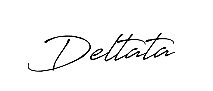 How to make Deltata name signature. Use Antro_Vectra_Bolder style for creating short signs online. This is the latest handwritten sign. Deltata signature style 7 images and pictures png