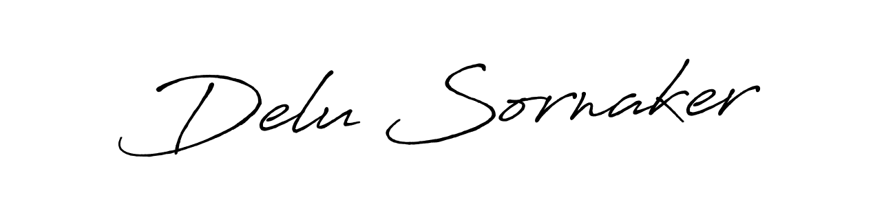 Similarly Antro_Vectra_Bolder is the best handwritten signature design. Signature creator online .You can use it as an online autograph creator for name Delu Sornaker. Delu Sornaker signature style 7 images and pictures png