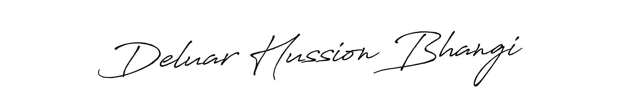 Create a beautiful signature design for name Deluar Hussion Bhangi. With this signature (Antro_Vectra_Bolder) fonts, you can make a handwritten signature for free. Deluar Hussion Bhangi signature style 7 images and pictures png