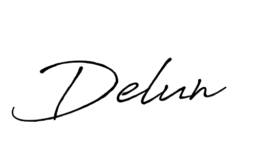 Also we have Delun name is the best signature style. Create professional handwritten signature collection using Antro_Vectra_Bolder autograph style. Delun signature style 7 images and pictures png