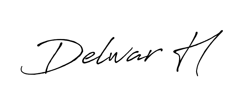 Make a beautiful signature design for name Delwar H. With this signature (Antro_Vectra_Bolder) style, you can create a handwritten signature for free. Delwar H signature style 7 images and pictures png