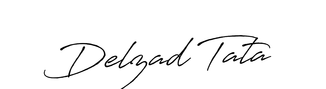 Create a beautiful signature design for name Delzad Tata. With this signature (Antro_Vectra_Bolder) fonts, you can make a handwritten signature for free. Delzad Tata signature style 7 images and pictures png