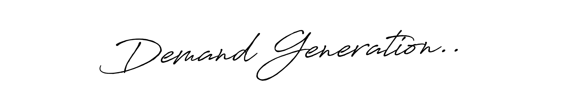 Create a beautiful signature design for name Demand Generation... With this signature (Antro_Vectra_Bolder) fonts, you can make a handwritten signature for free. Demand Generation.. signature style 7 images and pictures png