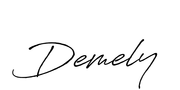 Design your own signature with our free online signature maker. With this signature software, you can create a handwritten (Antro_Vectra_Bolder) signature for name Demely. Demely signature style 7 images and pictures png