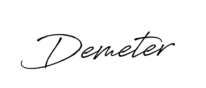 How to make Demeter signature? Antro_Vectra_Bolder is a professional autograph style. Create handwritten signature for Demeter name. Demeter signature style 7 images and pictures png