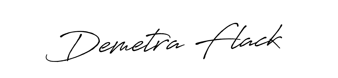 Make a beautiful signature design for name Demetra Flack. With this signature (Antro_Vectra_Bolder) style, you can create a handwritten signature for free. Demetra Flack signature style 7 images and pictures png