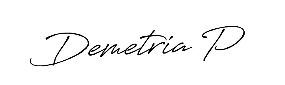 Once you've used our free online signature maker to create your best signature Antro_Vectra_Bolder style, it's time to enjoy all of the benefits that Demetria P name signing documents. Demetria P signature style 7 images and pictures png