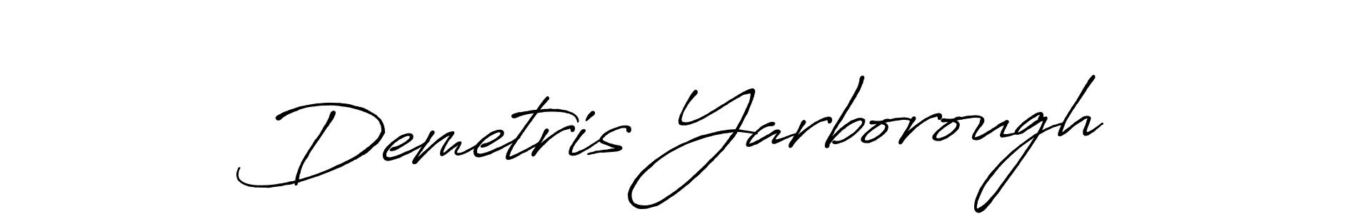 Make a beautiful signature design for name Demetris Yarborough. With this signature (Antro_Vectra_Bolder) style, you can create a handwritten signature for free. Demetris Yarborough signature style 7 images and pictures png