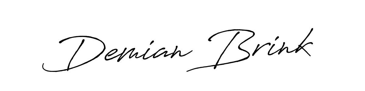 Also You can easily find your signature by using the search form. We will create Demian Brink name handwritten signature images for you free of cost using Antro_Vectra_Bolder sign style. Demian Brink signature style 7 images and pictures png