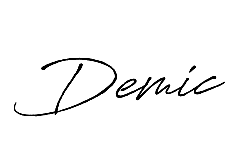 Demic stylish signature style. Best Handwritten Sign (Antro_Vectra_Bolder) for my name. Handwritten Signature Collection Ideas for my name Demic. Demic signature style 7 images and pictures png