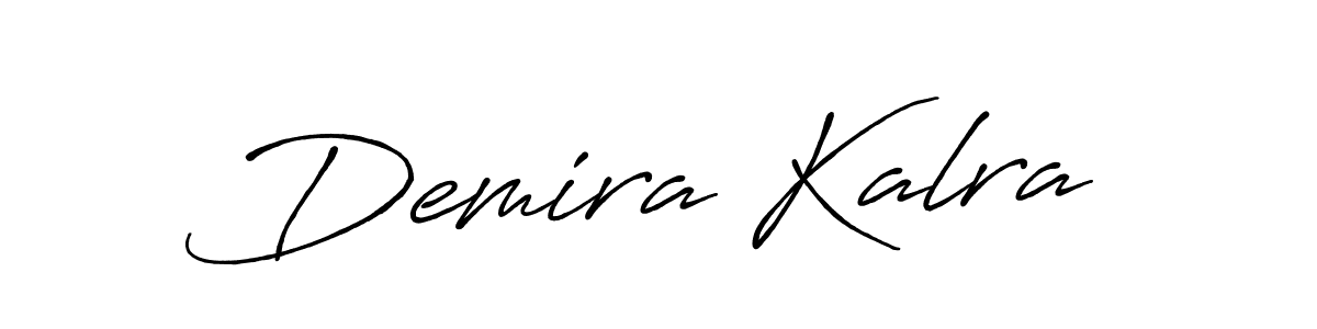 The best way (Antro_Vectra_Bolder) to make a short signature is to pick only two or three words in your name. The name Demira Kalra include a total of six letters. For converting this name. Demira Kalra signature style 7 images and pictures png