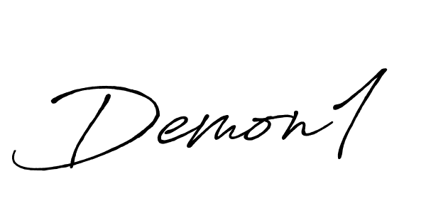 How to make Demon1 name signature. Use Antro_Vectra_Bolder style for creating short signs online. This is the latest handwritten sign. Demon1 signature style 7 images and pictures png