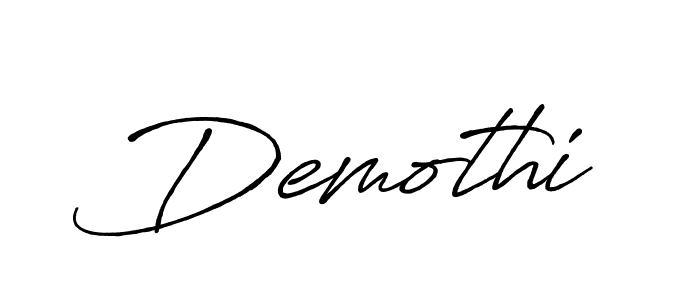 Use a signature maker to create a handwritten signature online. With this signature software, you can design (Antro_Vectra_Bolder) your own signature for name Demothi. Demothi signature style 7 images and pictures png