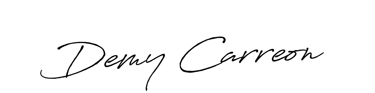 Also we have Demy Carreon name is the best signature style. Create professional handwritten signature collection using Antro_Vectra_Bolder autograph style. Demy Carreon signature style 7 images and pictures png