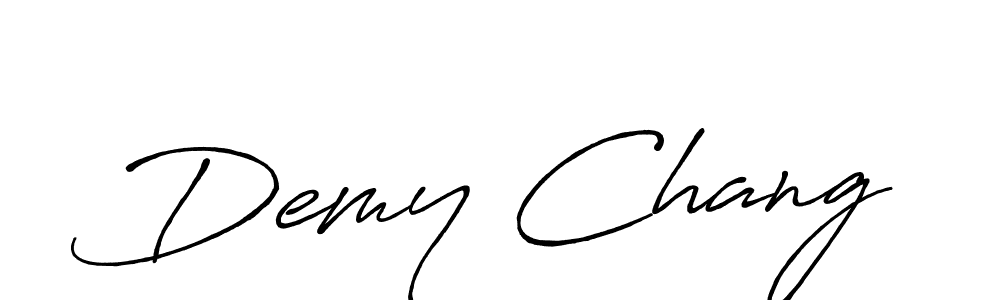 Demy Chang stylish signature style. Best Handwritten Sign (Antro_Vectra_Bolder) for my name. Handwritten Signature Collection Ideas for my name Demy Chang. Demy Chang signature style 7 images and pictures png