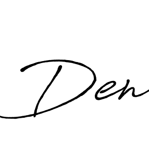 Create a beautiful signature design for name Den. With this signature (Antro_Vectra_Bolder) fonts, you can make a handwritten signature for free. Den signature style 7 images and pictures png