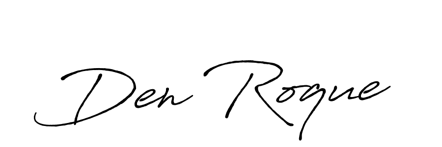 Use a signature maker to create a handwritten signature online. With this signature software, you can design (Antro_Vectra_Bolder) your own signature for name Den Roque. Den Roque signature style 7 images and pictures png