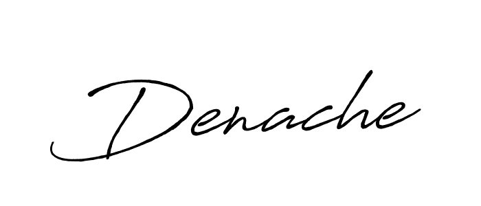 Denache stylish signature style. Best Handwritten Sign (Antro_Vectra_Bolder) for my name. Handwritten Signature Collection Ideas for my name Denache. Denache signature style 7 images and pictures png