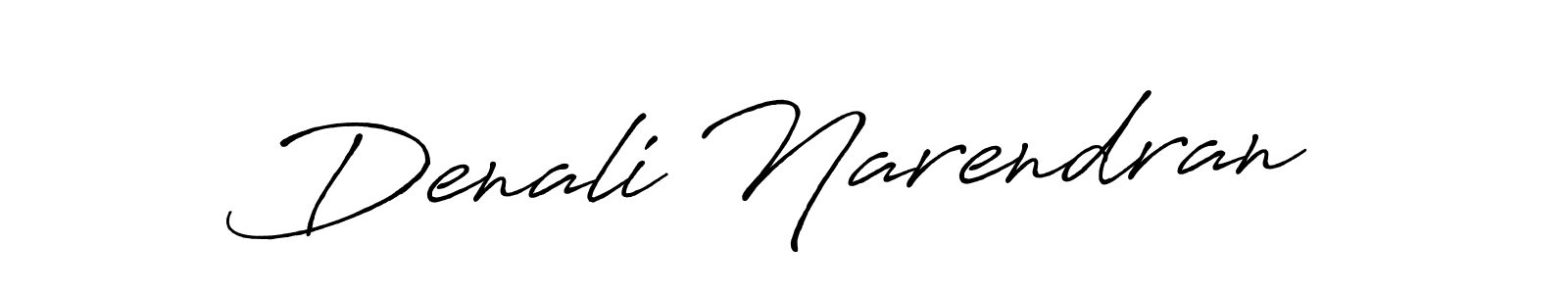 Make a beautiful signature design for name Denali Narendran. With this signature (Antro_Vectra_Bolder) style, you can create a handwritten signature for free. Denali Narendran signature style 7 images and pictures png