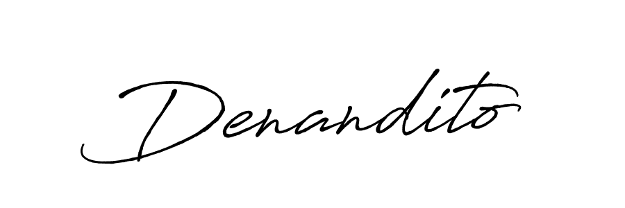 How to make Denandito name signature. Use Antro_Vectra_Bolder style for creating short signs online. This is the latest handwritten sign. Denandito signature style 7 images and pictures png