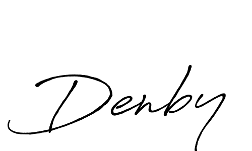 Use a signature maker to create a handwritten signature online. With this signature software, you can design (Antro_Vectra_Bolder) your own signature for name Denby. Denby signature style 7 images and pictures png