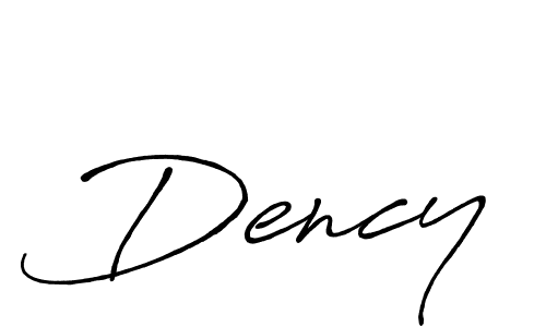 How to make Dency name signature. Use Antro_Vectra_Bolder style for creating short signs online. This is the latest handwritten sign. Dency signature style 7 images and pictures png