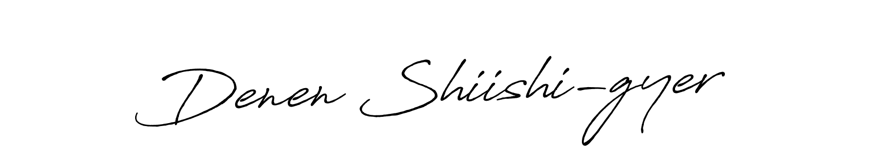 How to make Denen Shiishi-gyer signature? Antro_Vectra_Bolder is a professional autograph style. Create handwritten signature for Denen Shiishi-gyer name. Denen Shiishi-gyer signature style 7 images and pictures png